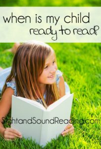 Reading Readiness -When is my child ready to read?