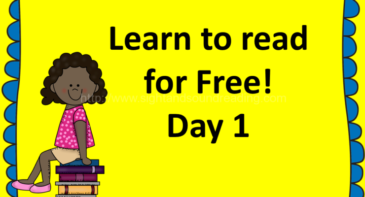 Learn to read free: Day 1