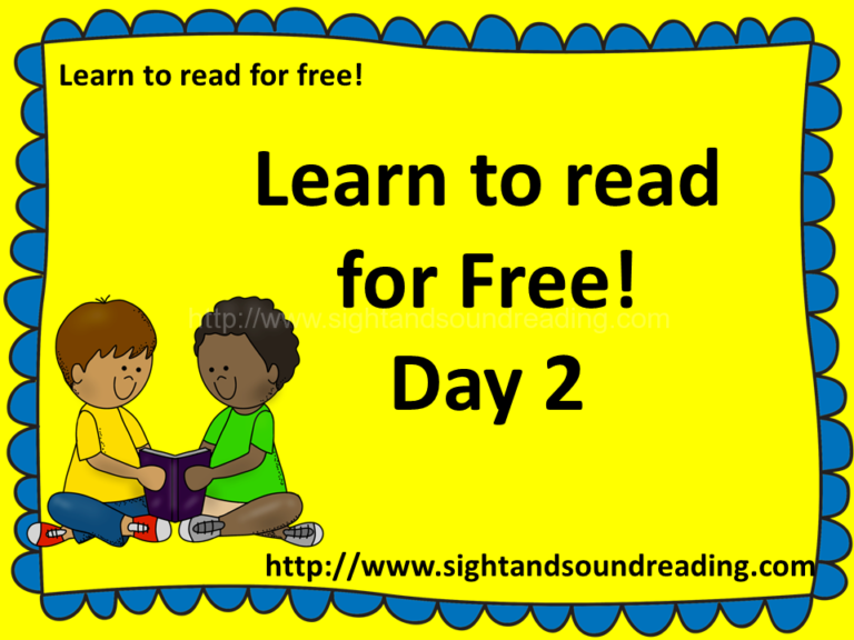 Free Homeschool Reading Curriculum:  Day 2 (Practice and Games)