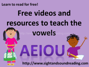 Free videos and resources to teach the vowels