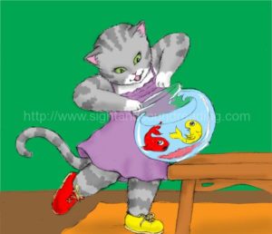 One red fish, one yellow fish, cat holding fishbowl: sight word reading tutor, writing journals, teaching reading in 15 minutes/day, reading videos, reading help for dyslexia, how to read, reading comprehension, word families, education, letter sounds, activity books, emergent reader,