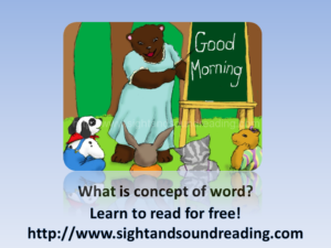 What is concept of word? Why is concept of word important when teaching beginning reading? 