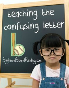 Teaching the confusing letter b. This trick is great for teaching letter reversals... 