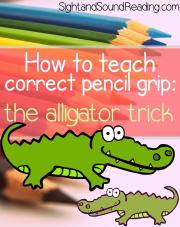 The Alligator Trick: Fun trick to help your child learn to hold a pencil correctly.