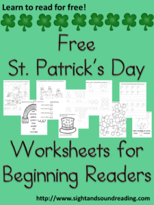 Free St. Patrick's Day Worksheets for Kindergarten