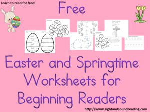 Free Easter Worksheets for Kids. Great for kindergarten, or preschool!