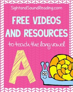 Learn to read!  Long A Videos to explicitly teach phonics.  