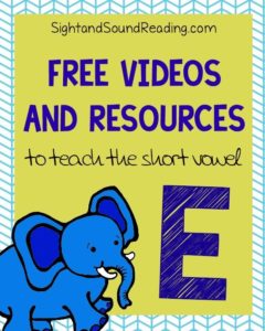 Learn to read!  Short E Videos to explicitly teach phonics