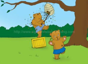 bear getting stung bee, reading comprehension, phonics tutorial, first grade, learn to read, learning games, reading, Dolch, learn to read for free online, free printable worksheets homeschoolers,