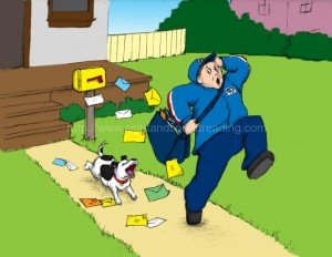 mailman getting chased by dog: ABC, letters, reading programs, teaching aids, learning, activity books, homeschool curriculum for reading, how to teach phonics to struggling readers, reading tutorial, teaching,