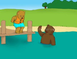 bear jumping in the water: homeschool reading curriculum, how to teach sight words to struggling readers, phonics, reading and writing , children's education, letter sounds, educational games, writing journals, remedial,