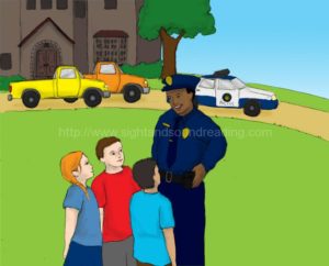 police talk with the children: flashcards, decoding, pre-kindergarten, children's education, phonemic awareness, teaching, letters, phonics program for struggling readers, free reading tutor,