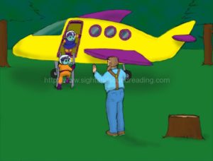 Aliens are boarding plane.  Man tries to stop them:  reading help for sensory processing disorder, Help your child to read in 120 days, abc, phonics videos,   teaching, homeschoolers, teaching reading made easy, Help your child to read in 15 minutes/day,