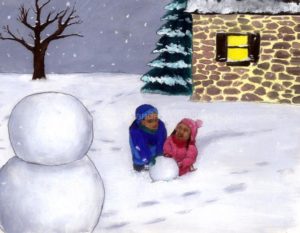 children making a snowman: teaching sight words to struggling readers, how to teach sight words to struggling readers, teaching, writing journals, teaching reading in 15 minutes/day, education, homeschool curriculum for reading,