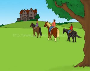 Children ride to castle: phonics reading tutor, free reading lessons, tutor for reading, phonics program for struggling readers, letter sounds, home schooling, phonics videos, kindergarten,