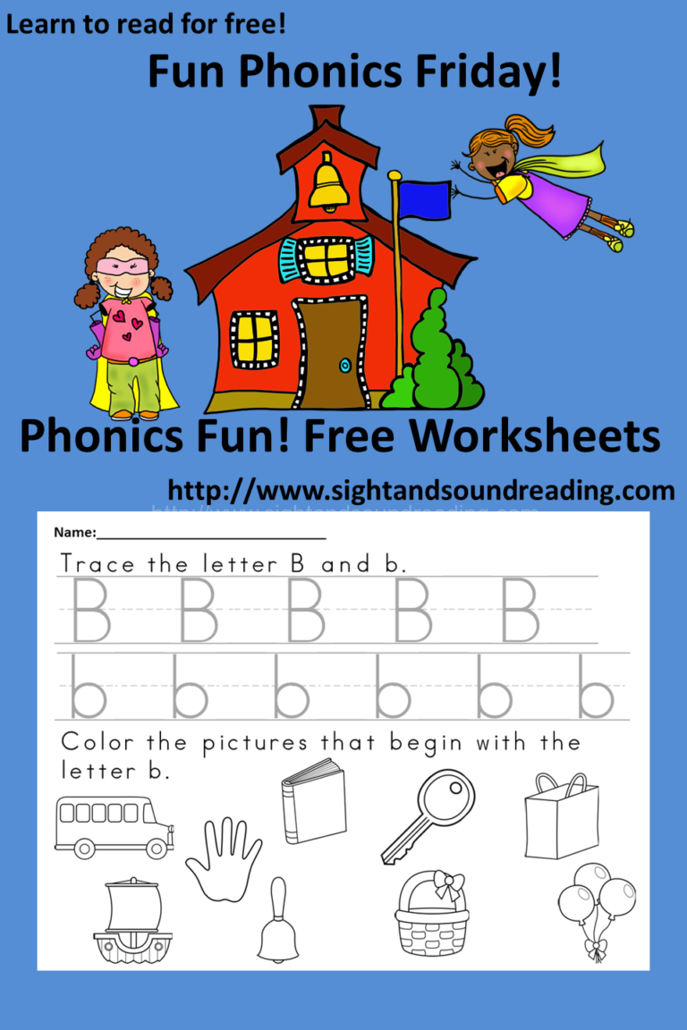 Free, fun, phonics Friday -trace and color sheets