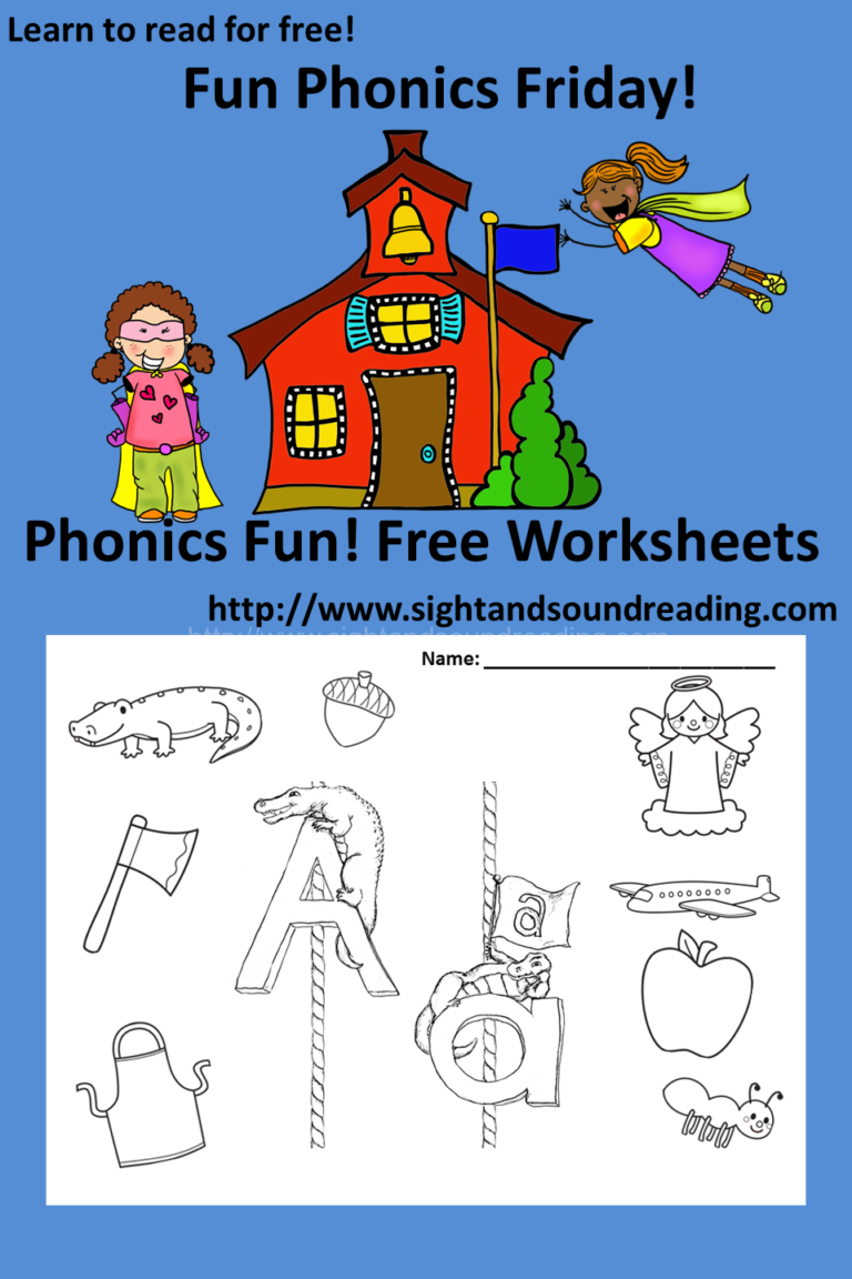 Fun Phonics Friday!  (Free phonics worksheets!)