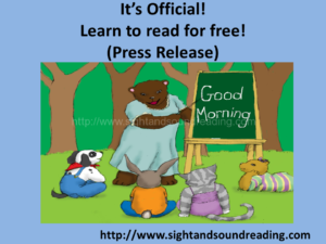 Learn to read for free!  Press release  of official launch