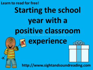 Starting the school year with a positive classoom experience
