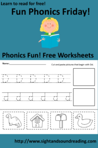 Free Phonics Worksheets - The Letter Dd: 