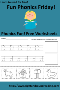 Free Phonics Worksheets - The Letter Dd: