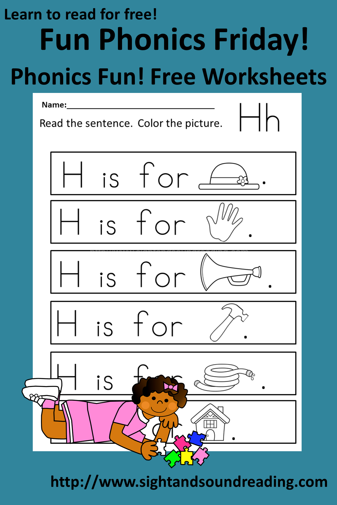 free phonics friday the letter hh