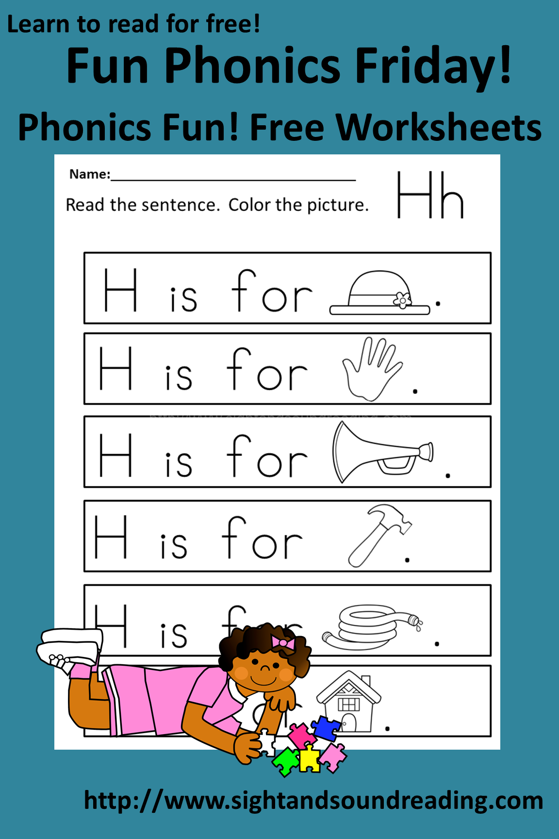 Free Phonics Friday: The Letter Hh