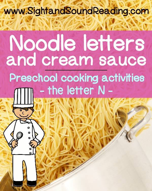 Noodle Letters and Cream Sauce