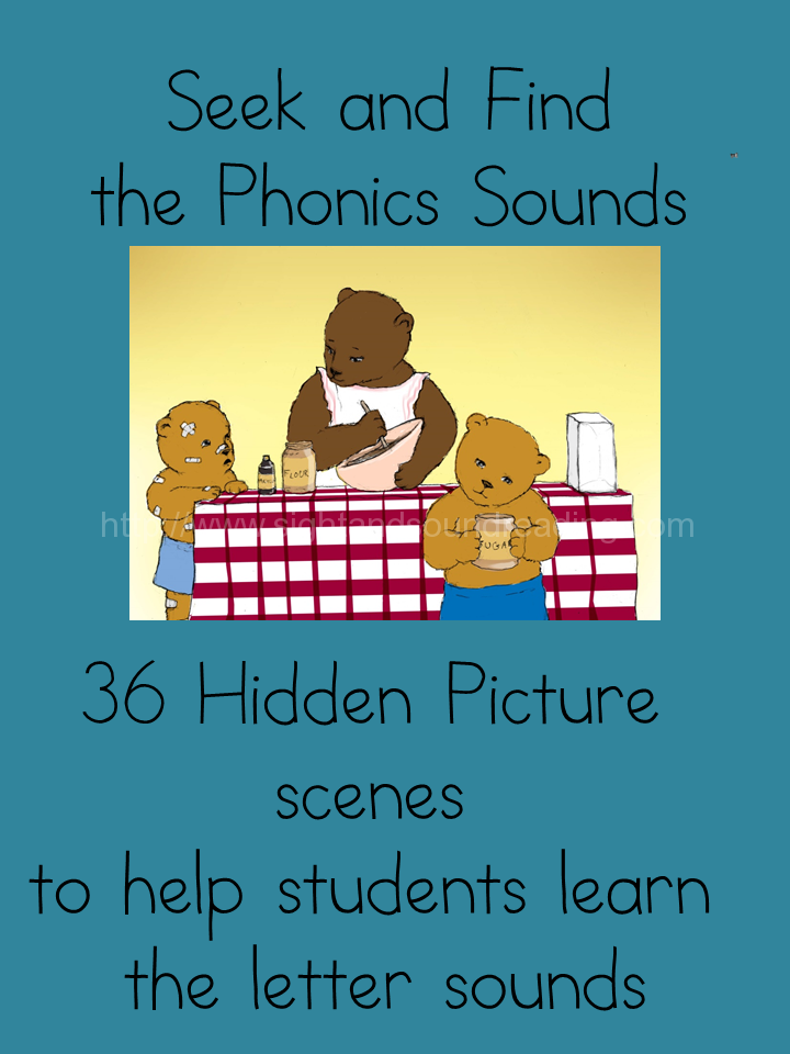 Seek and Find the Phonics sounds -fun workbook to help teach phonics