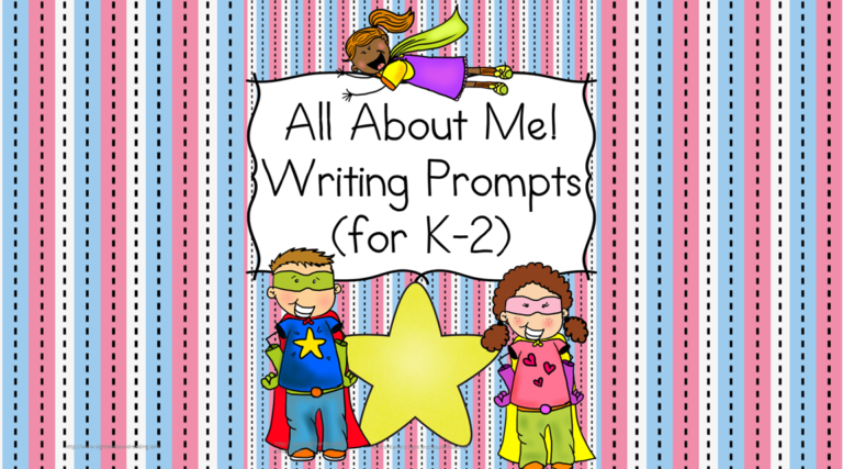 All About Me Writing Prompts for Kindergarten