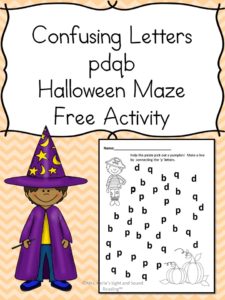 Confusing Letter Halloween Maze - Free, fun, confusing maze - can you navigate through the confusing letters to get to the pumpkin?