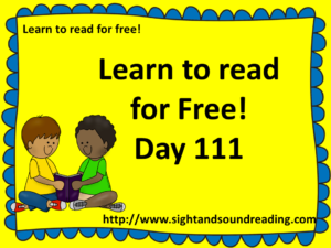 Learn to read for free!  https://www.sightandsoundreading.com