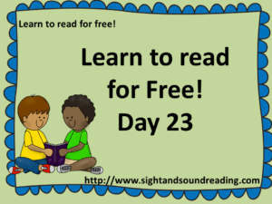 Learn to read for free! https://www.sightandsoundreading.com