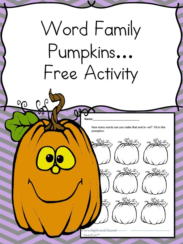 Halloween Word Family Fun! - Free Phonics Worksheet for ...