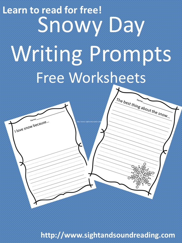 Free Worksheet!  Snowy Day Writing Prompt