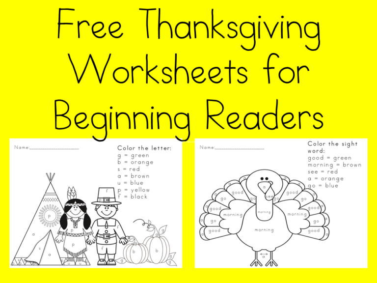 Thanksgiving Placemats for Kids