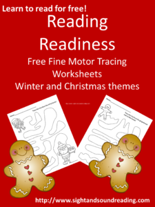 Free Reading Readiness Tracing Worksheet. For more free resources to help teach your child to read, visit https://www.sightandsoundreading.com