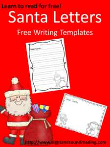 Letter to Santa Template: More fun resources for beginning readers can be found at https://www.sightandsoundreading.com