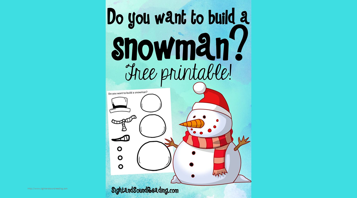 Do you want to build a snowman? -Free Activity for Kids