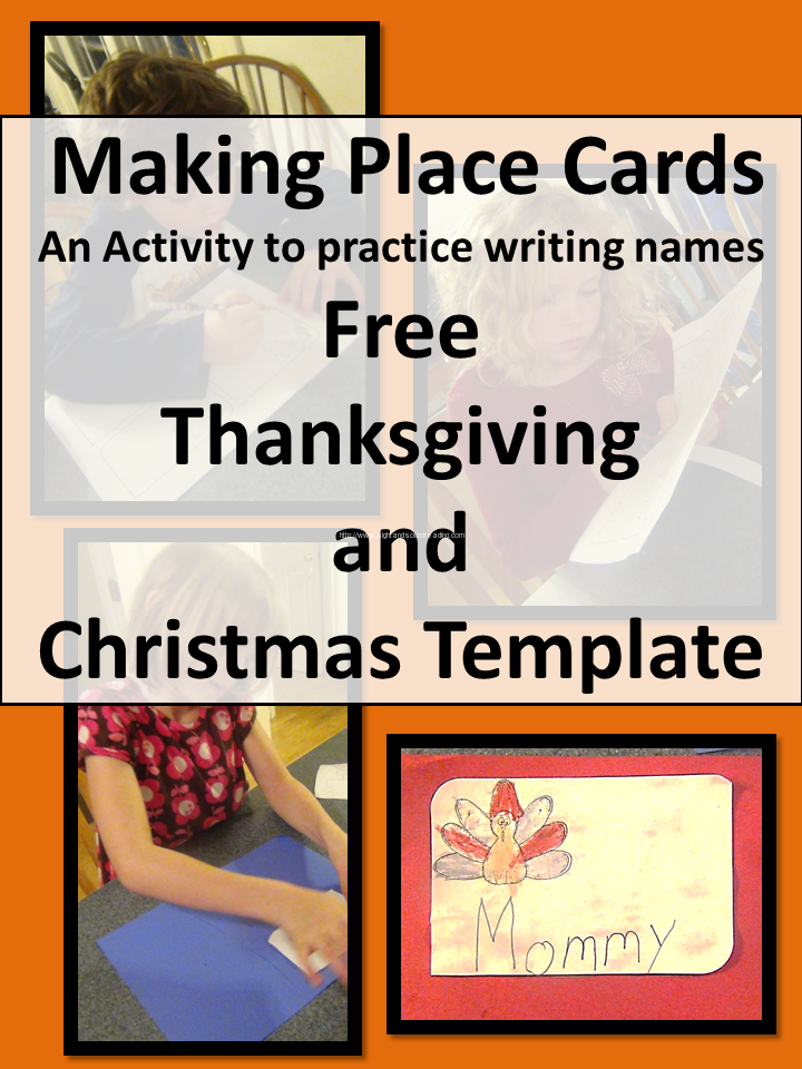 Practice Writing Name Worksheets:  Making Placecards