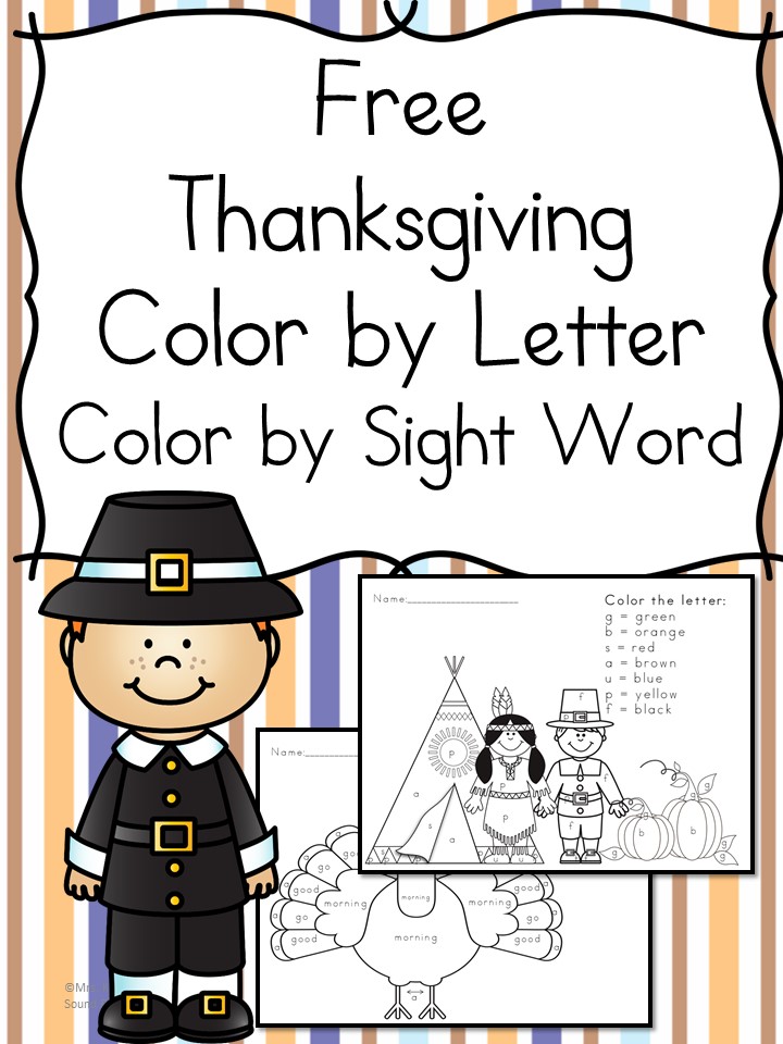 Free Thanksgiving Worksheets for Kids – Preschool/Kindergarten Fun
