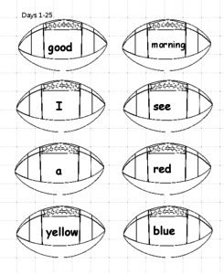 Free Sight Word Football Game - great for a classroom, or home!