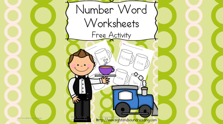 Number Word Worksheets – Hot Cocoa Time!