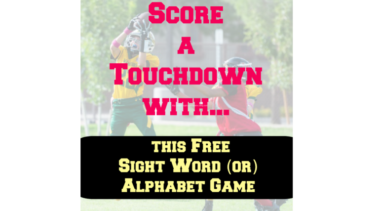 Sight Word Football Game