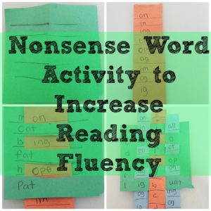 Nonsense Word Fluency Activities: Fun activity to help children practice their nonsense word fluency.