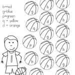 Reading Readiness Worksheets: Tracing, Cutting, Coloring - get your little reader ready to read with these fun basketball worksheets.