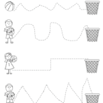 Reading Readiness Worksheets: Tracing, Cutting, Coloring - get your little reader ready to read with these fun basketball worksheets.