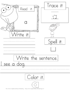 Sight Words for Preschoolers - Dolch bundle pre-primer sample pack: 15 pages included, 3 pages/sight word: big, blue, a, away, and