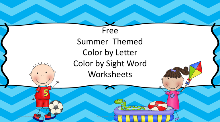 Summer Water Games and Worksheets
