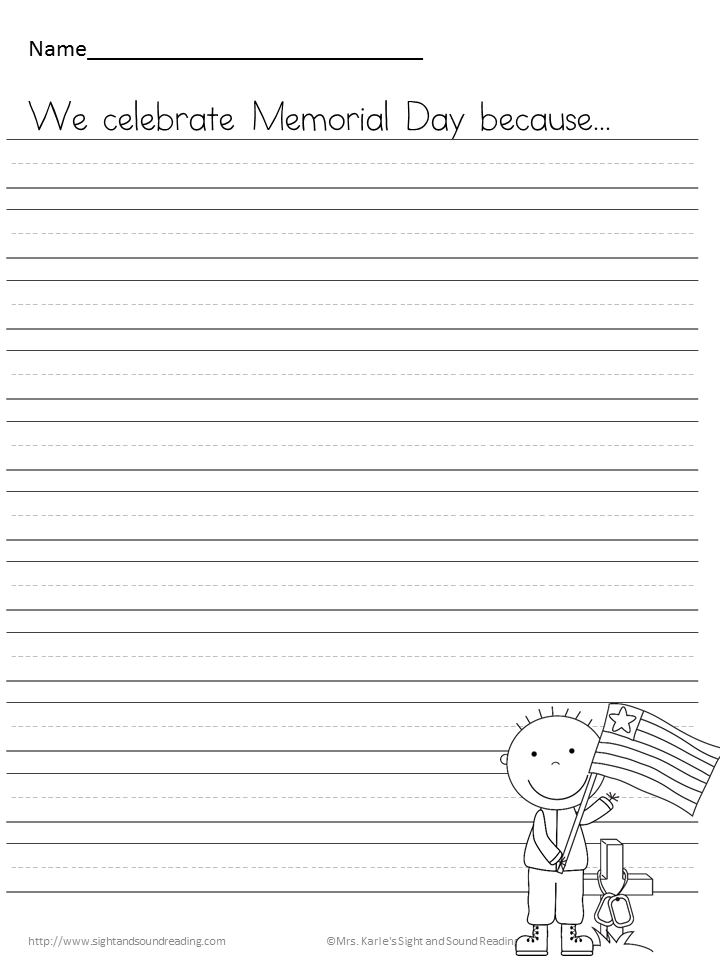 6th Grade Memorial Day Writing Prompts